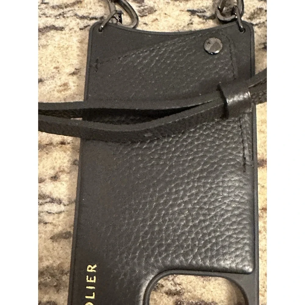 Bandolier Black Crossbody Phone Case w/ Strap, Logo Finish, Strap Included